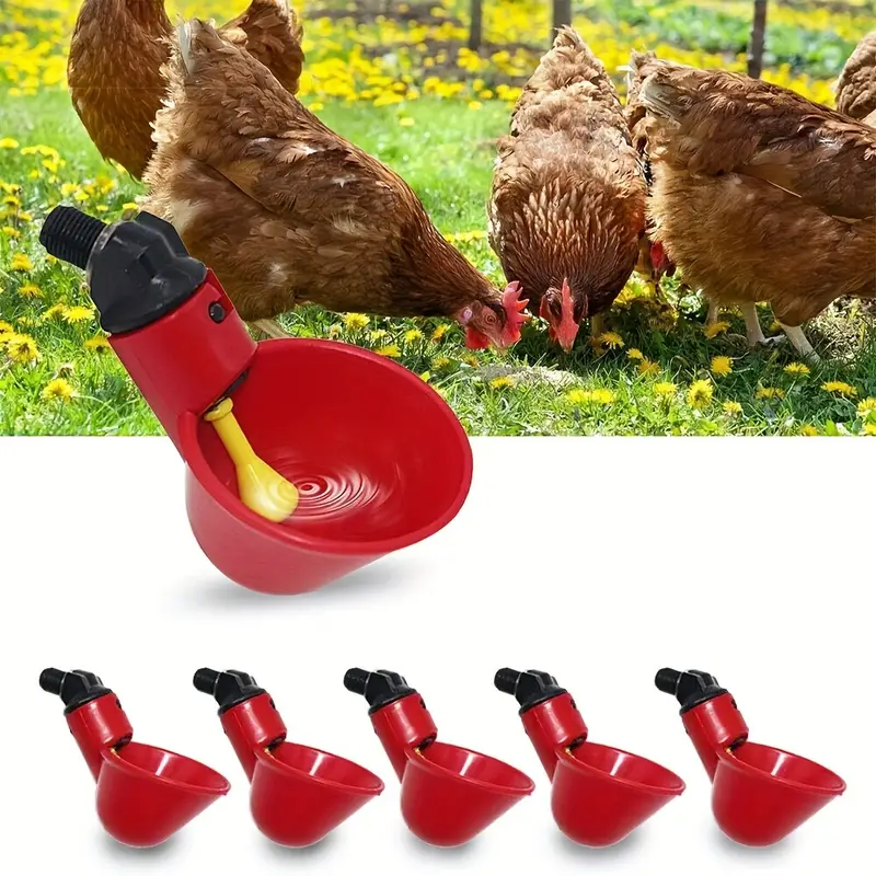 Chicken Nipple Drinker - 5/10/15Pcs Chicken Quail Hanging Water Cups