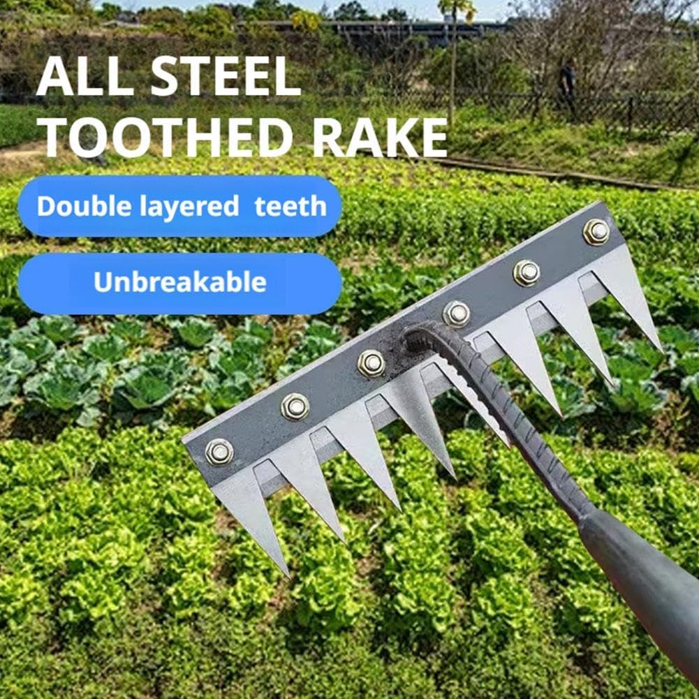 5/6/7/8 Teeth Metal Rake Garde - Farming Agriculture Tools 评论和价格