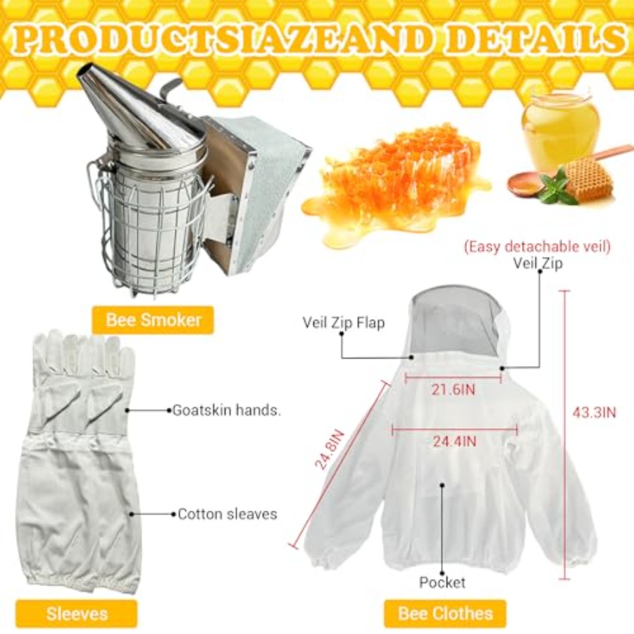 27 PCS Bee Keeping Starter Kit - Bee Smoker Tool 评论和价格